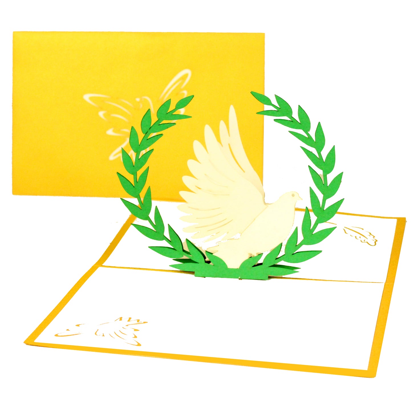 3D Karte "Taube" - Geschenkgutschein zur Goldhochzeit