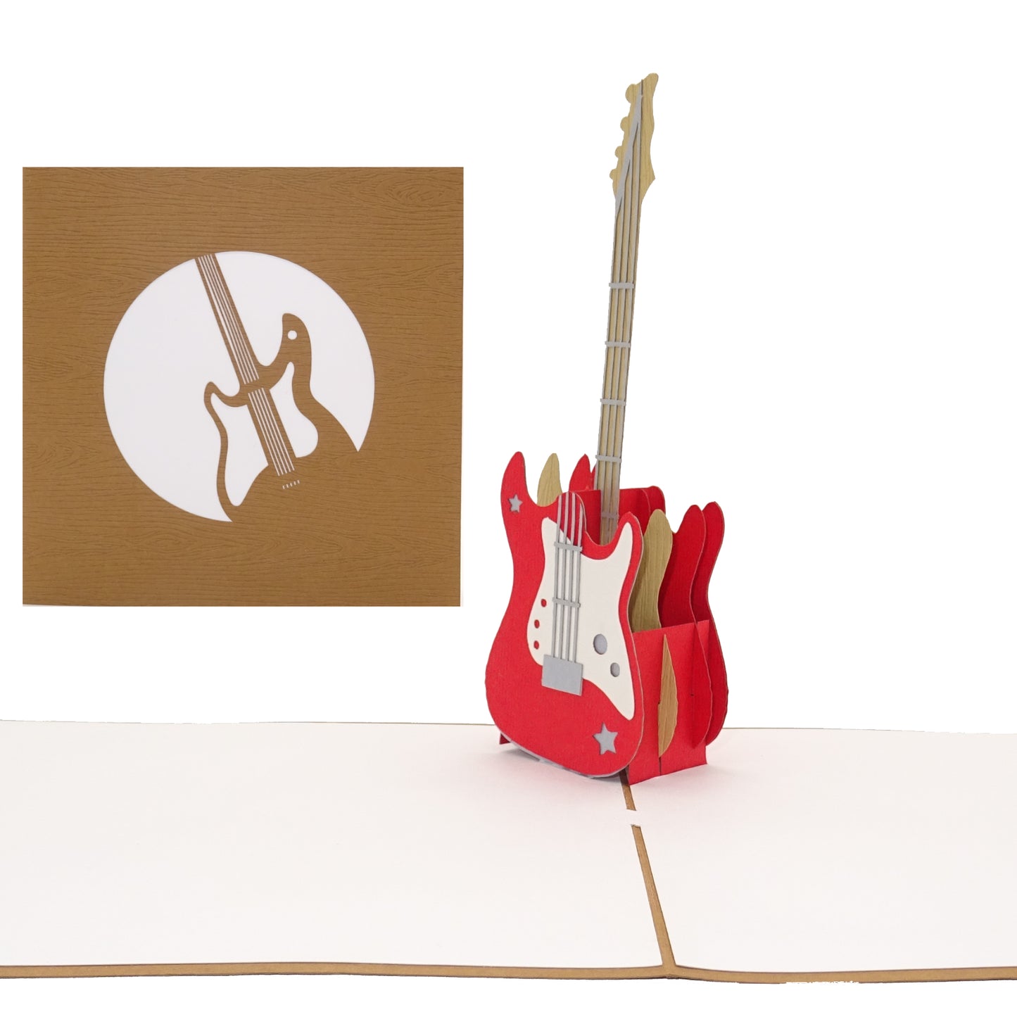 Pop Up Karte "E Gitarre - Rock´n´Roll"- Gutschein, Geschenkgutschein