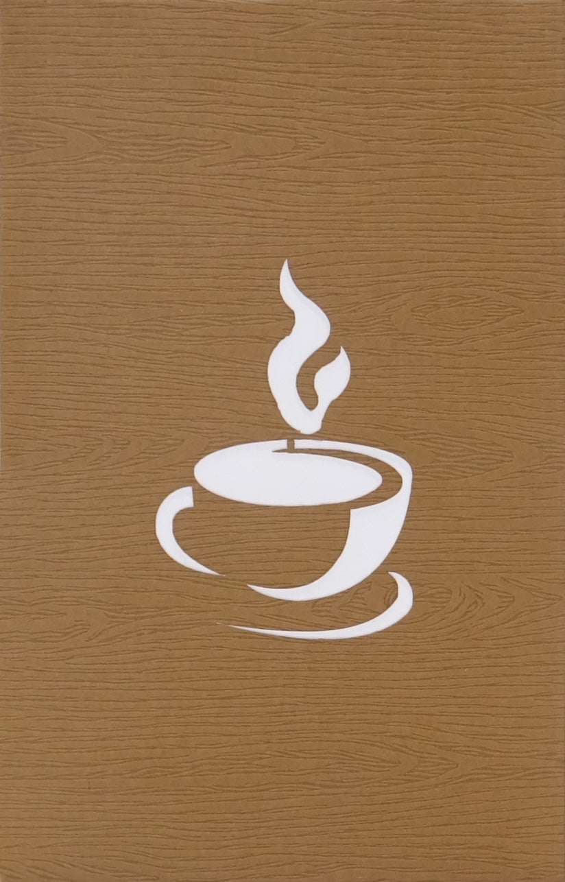 Pop Up Karte "Coffee Cup" Einladung, Gutschein zu Kaffee & Kuchen