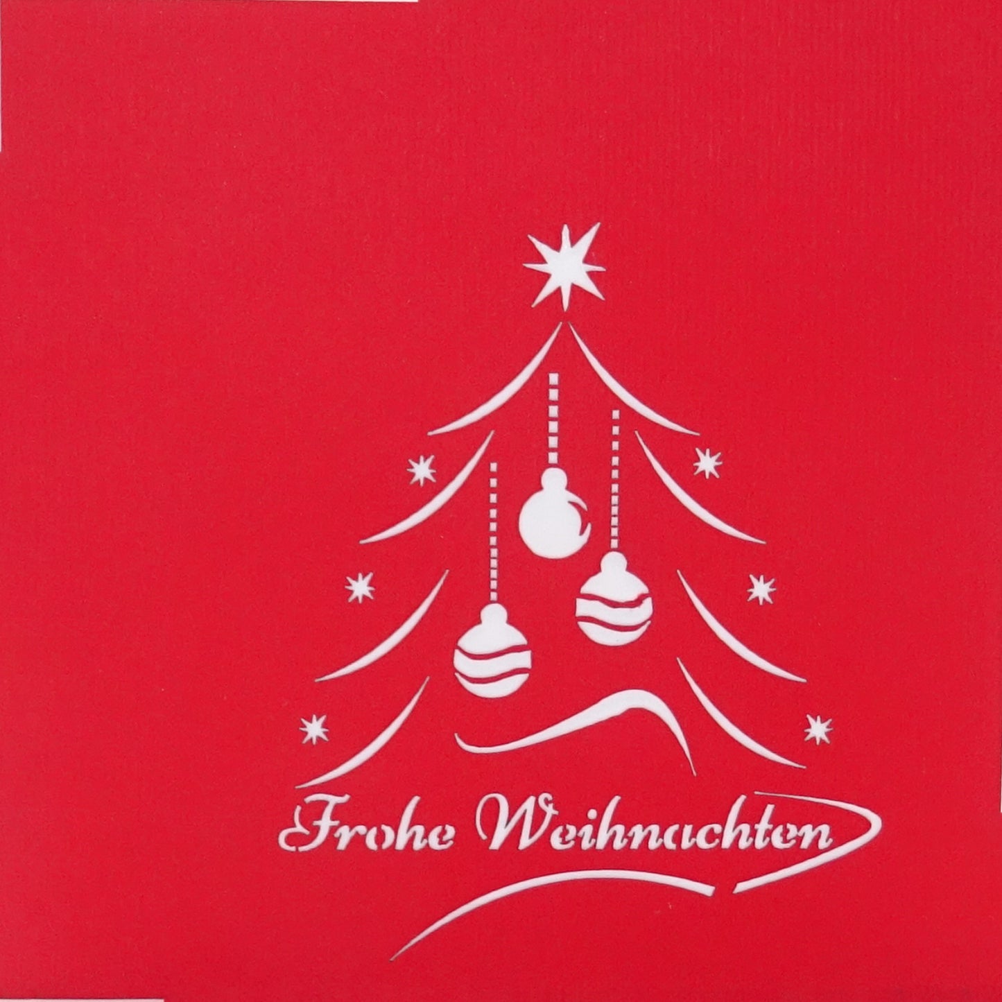 Pop Up Weihnachtskarte mit Tannenbaum "Frohe Weihnachten"