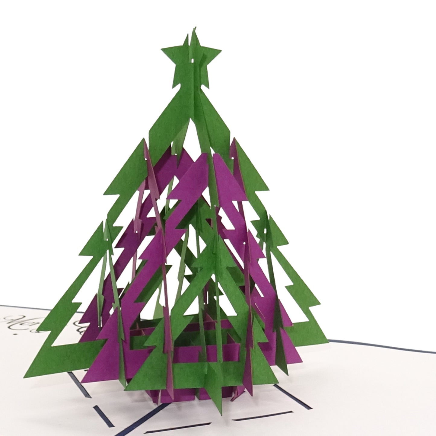 Pop Up Karte zu Weihnachten - Weihnachtskarte mit 3D Tannenbaum