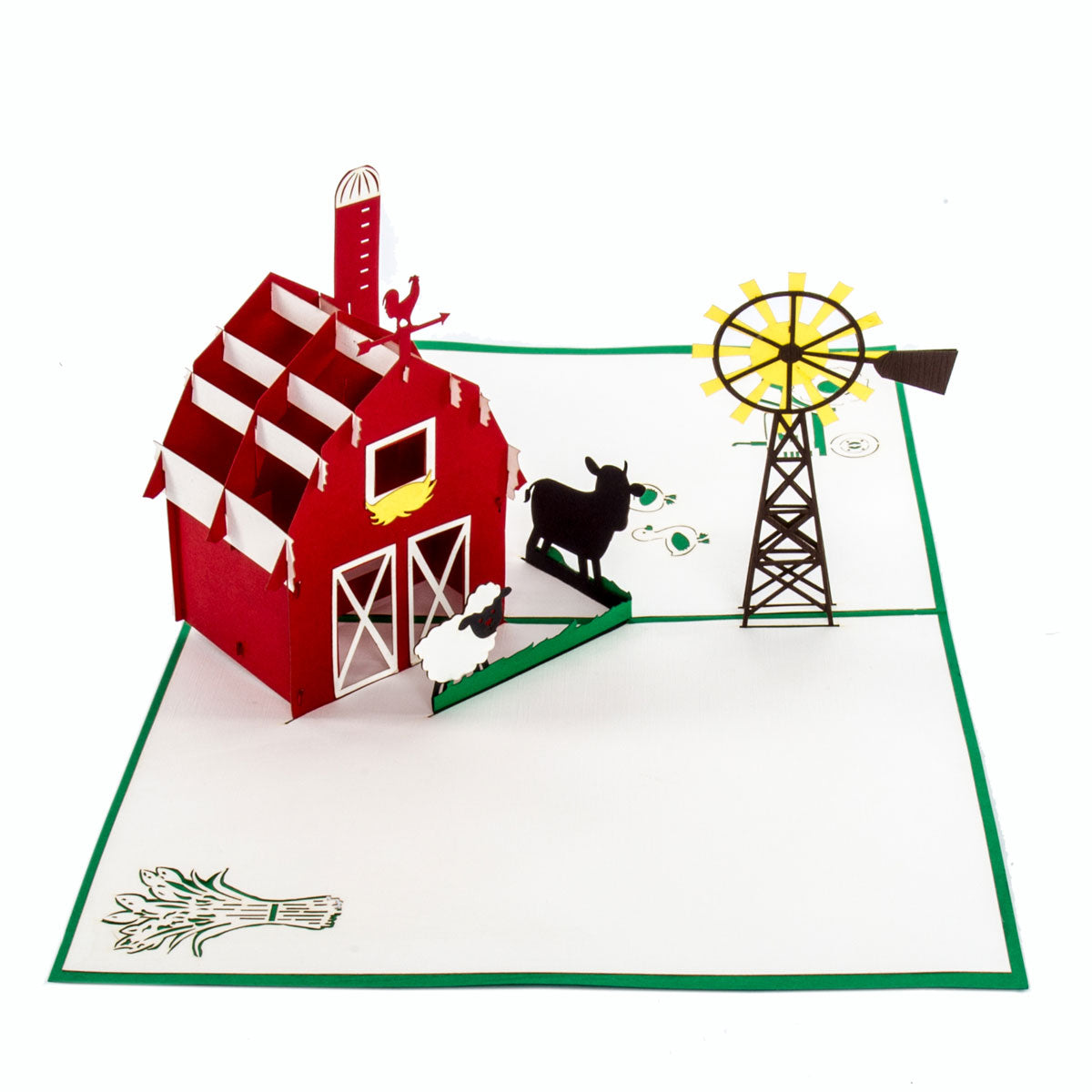 Pop Up Karte "Kleine Farm" - Geburtstagskarte & Gutschein für Urlaub Bauernhof
