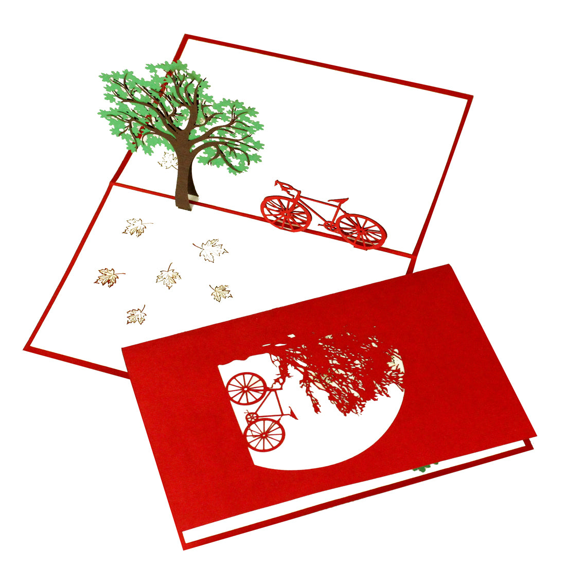 Pop Up Karte "Fahrradtour" 3D Geburtstagskarte, Geschenkidee, Gutschein Fahrrad