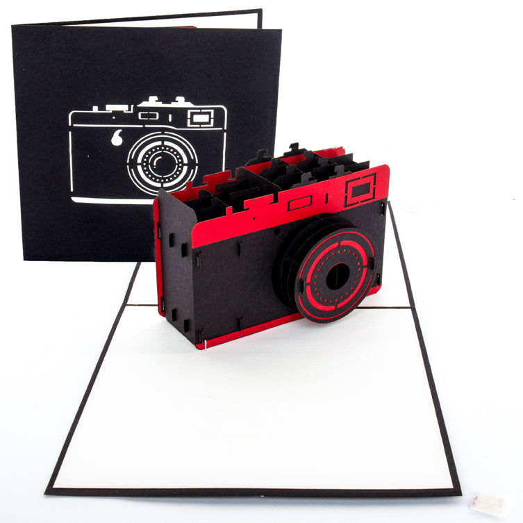 Pop Up Karte "Kamera" 3D Geburtstagskarte Fotograf & Gutschein Fotografie
