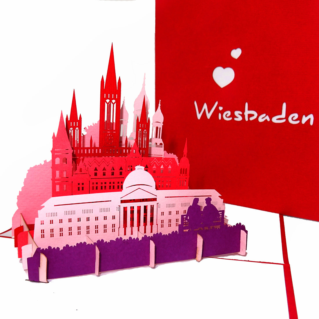Pop-Up Karte "Wiesbaden" - 3D Grußkarte, Geschenk, Gutschein & Souvenir