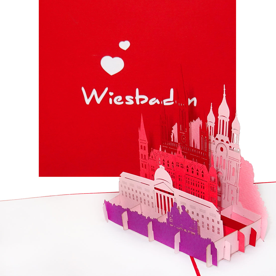 Pop-Up Karte "Wiesbaden" - 3D Grußkarte, Geschenk, Gutschein & Souvenir