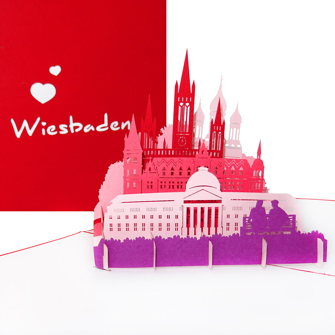 Pop-Up Karte "Wiesbaden" - 3D Grußkarte, Geschenk, Gutschein & Souvenir