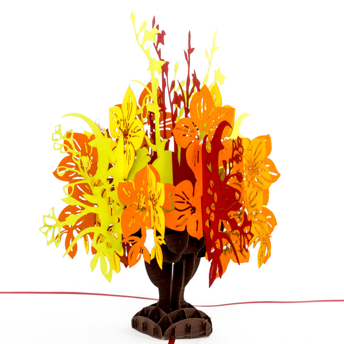 Pop Up Karte "Alles Liebe zum Muttertag" - Muttertagskarte mit Umschlag, Blumengrüße