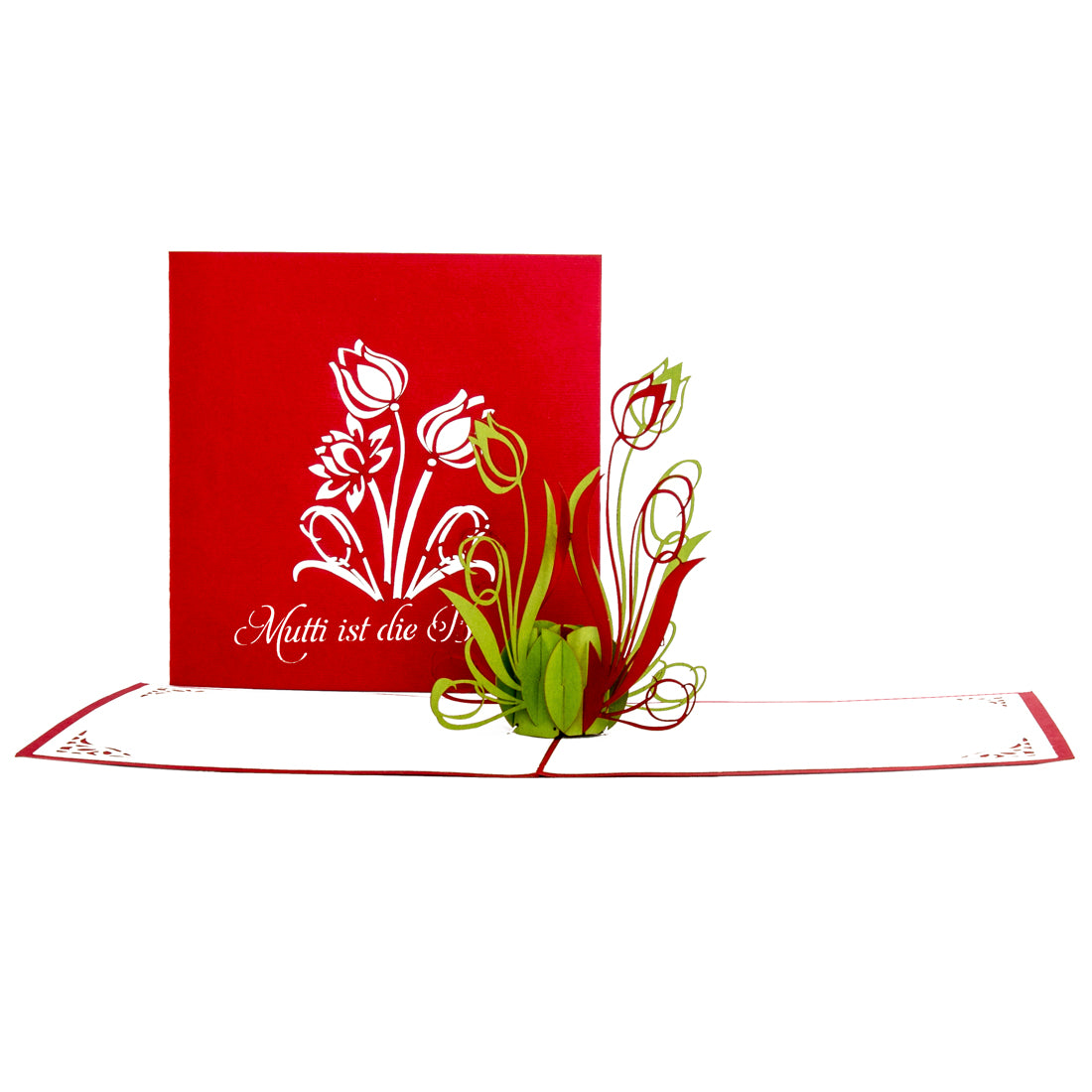 Pop Up Karte "Mutti ist die Beste" 3D Muttertagskarte, Geschenkidee Muttertag