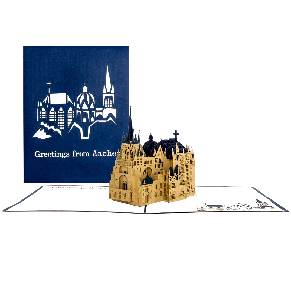 Pop Up Karte "Aachener Dom - Greetings from Aachen" 3D Grußkarte & Souvenir