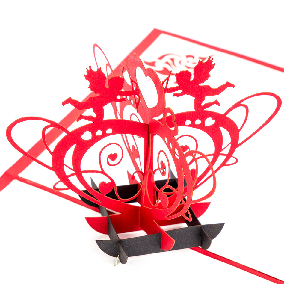 3D Verlobungskarte "Amor" - Karte zur Verlobung