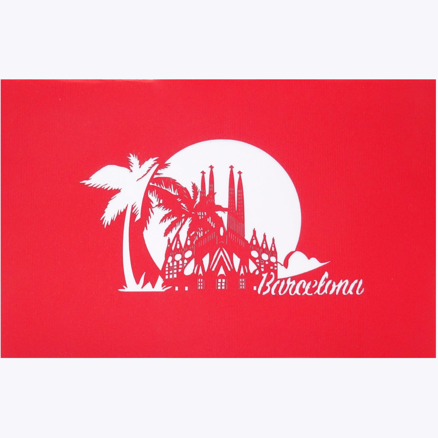 Pop Up Karte „Barcelona“ 3D Grußkarte, Souvenir, Gutschein & Geschenk Reise