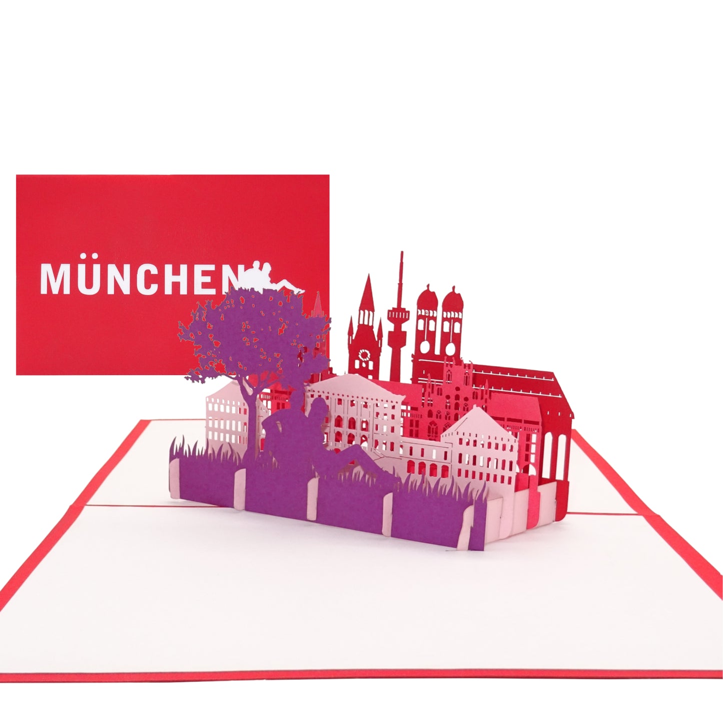 Pop Up Karte „München – Panorama & Frauenkirche“ 3D Grußkarte, Souvenir Geschenk