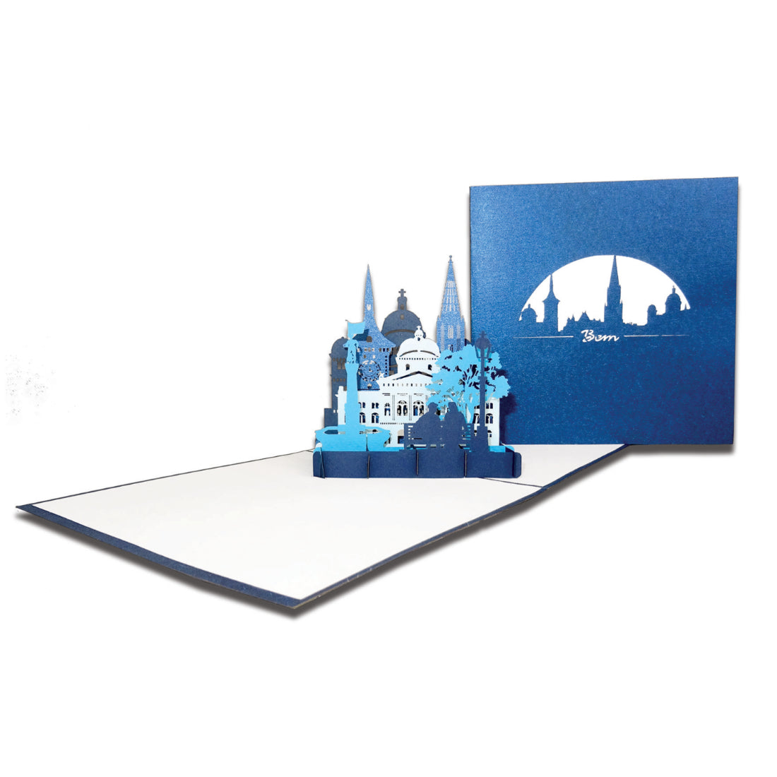 Pop Up Karte "Bern – Panorama mit Berner Münster“ 3D Grußkarte & Souvenir