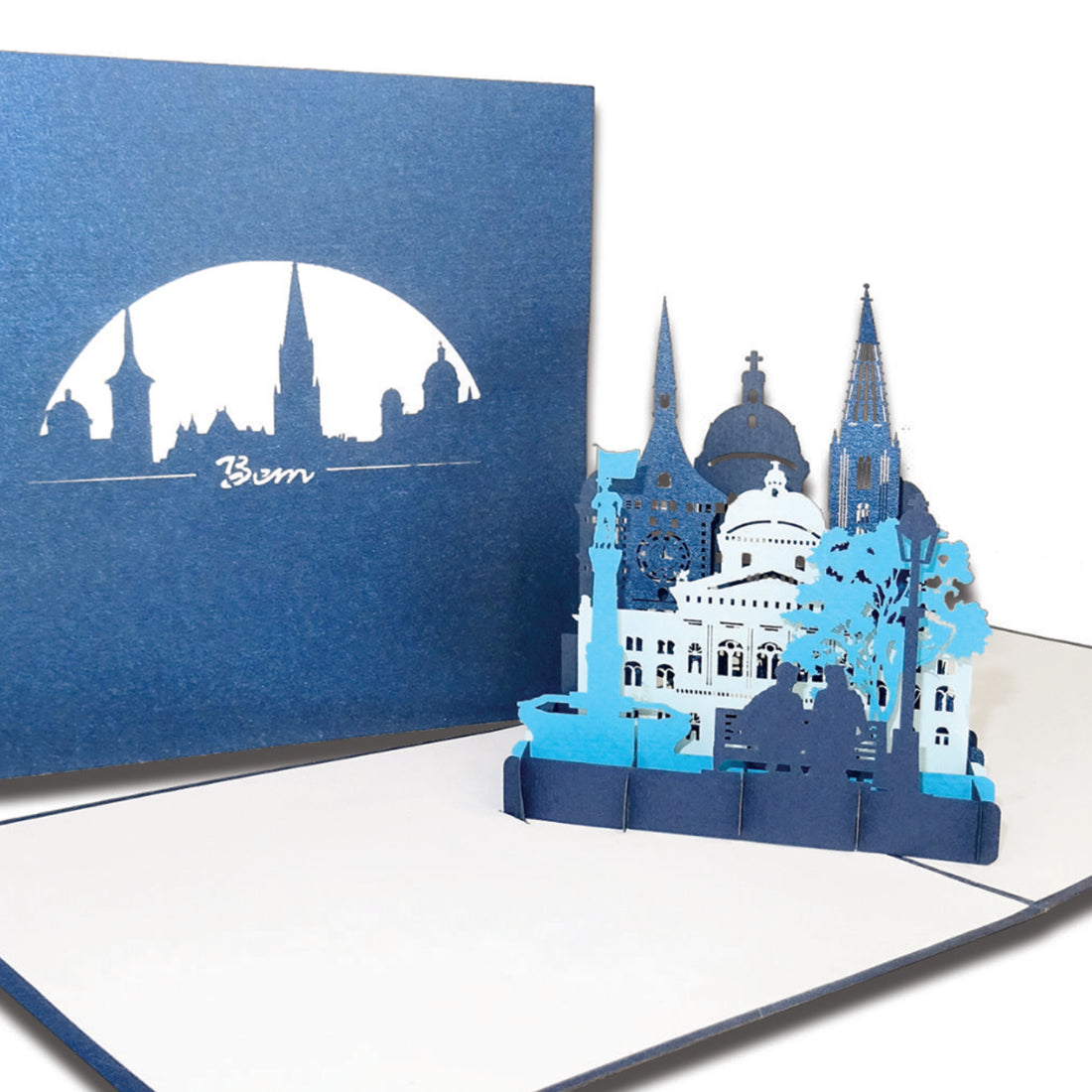 Pop Up Karte "Bern – Panorama mit Berner Münster“ 3D Grußkarte & Souvenir