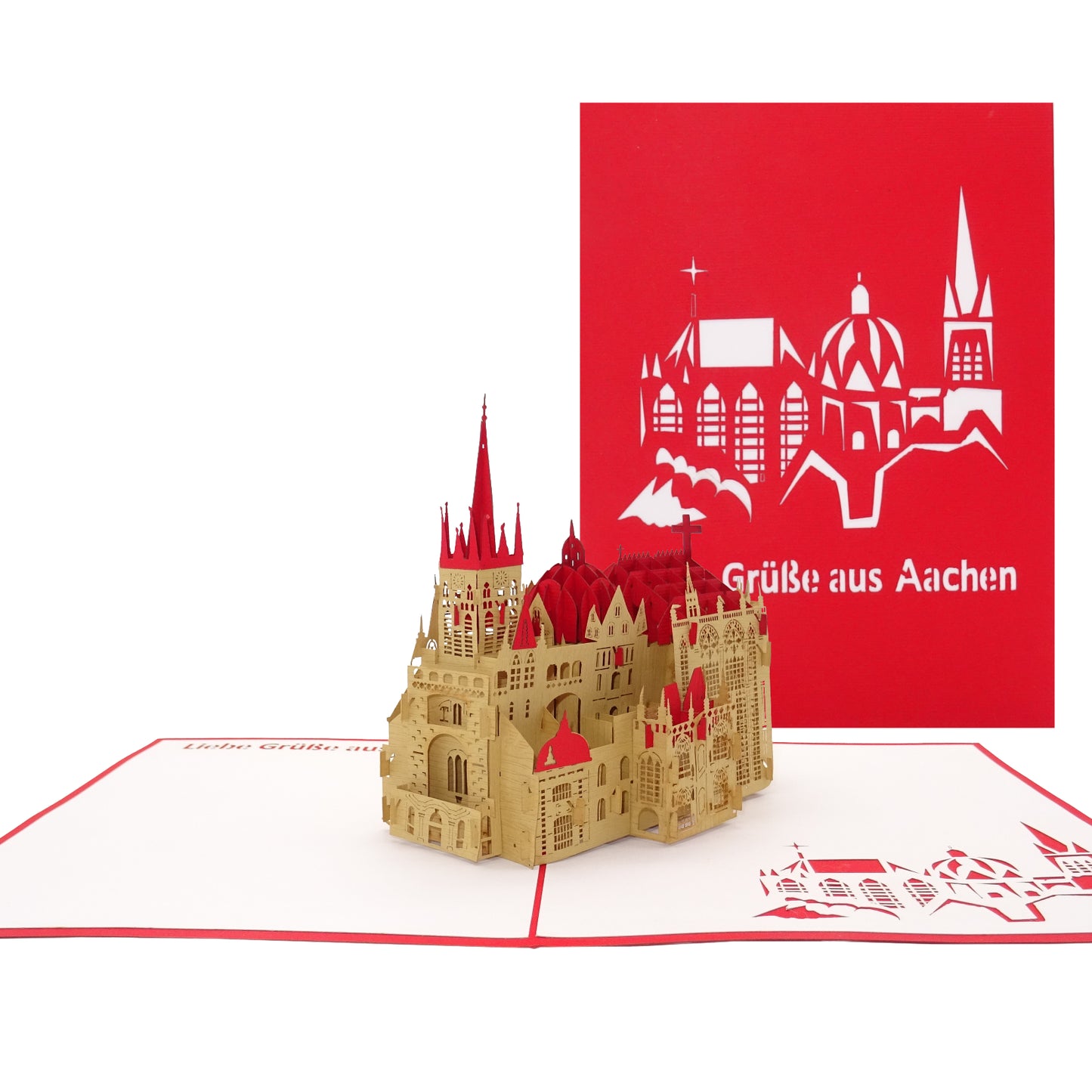 Pop Up Karte "Aachener Dom" 3D Grußkarte Postkarte Aachen Souvenir