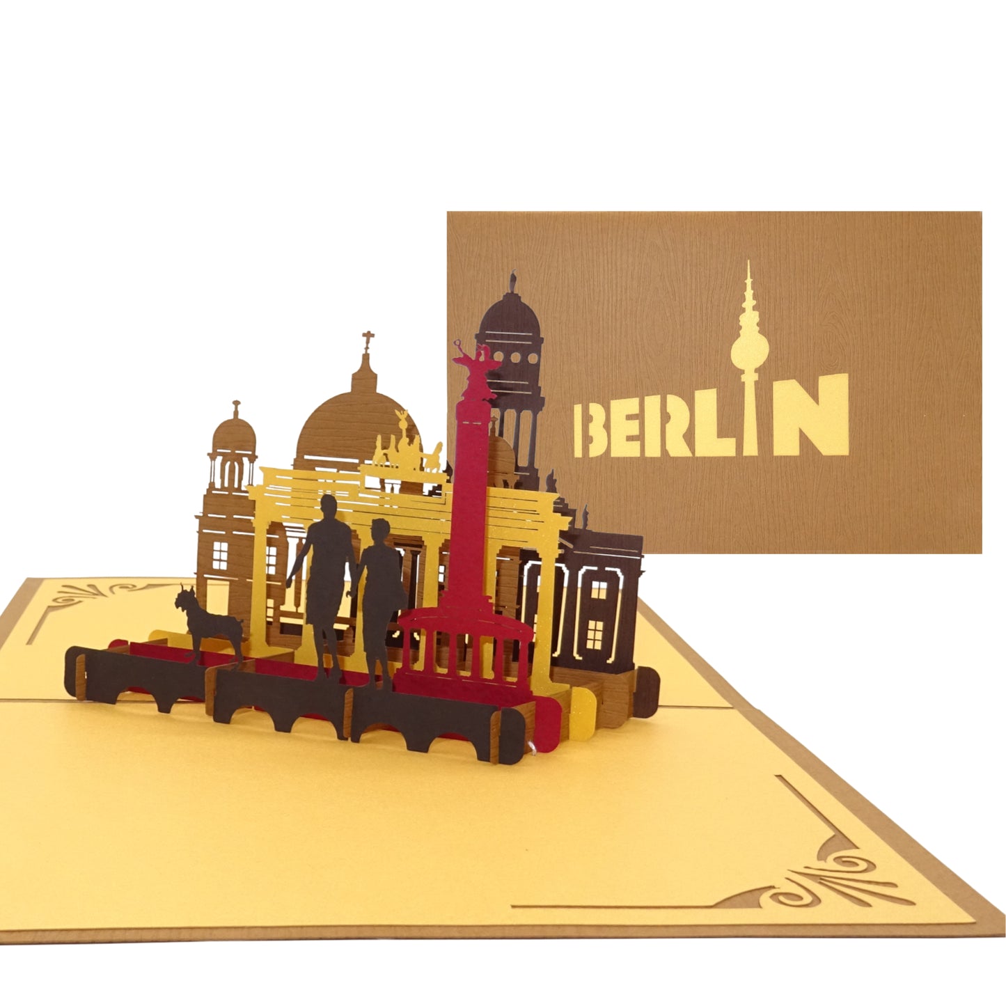 Pop Up Karte „Berlin Skyline“ 3D Grußkarte, Souvenir, Gutschein, Einladung & Geschenk