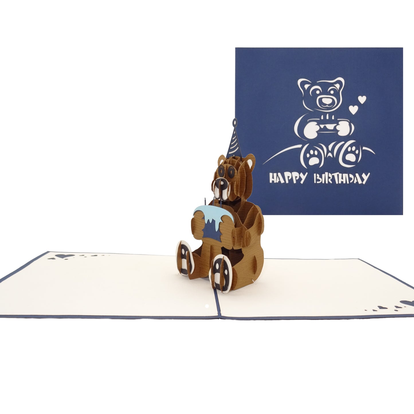 Pop Up Karte "Happy Birthday - Teddy Bear" Geburtstagskarte, Glückwunschkarte