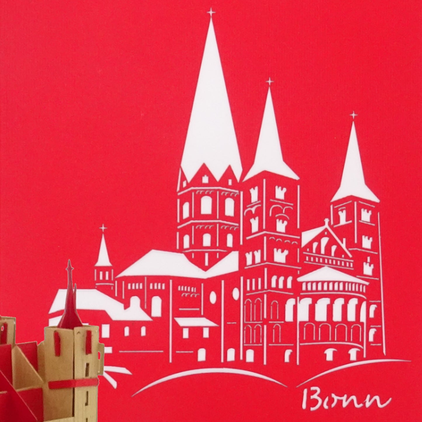 Pop Up Karte "Bonner Münster" 3D Grußkarte & Bonn Souvenir