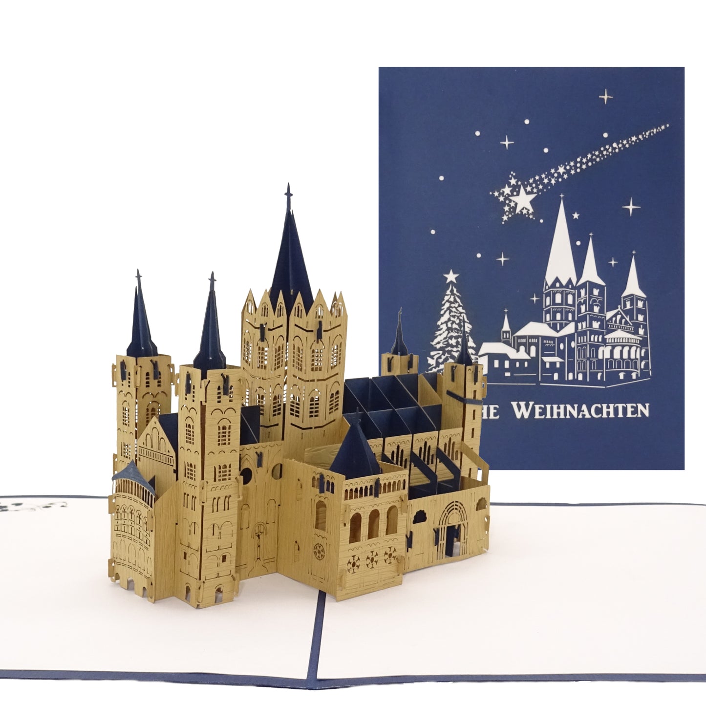 Pop Up Karte "Bonn - Bonner Münster" - Weihnachtskarte mit Umschlag