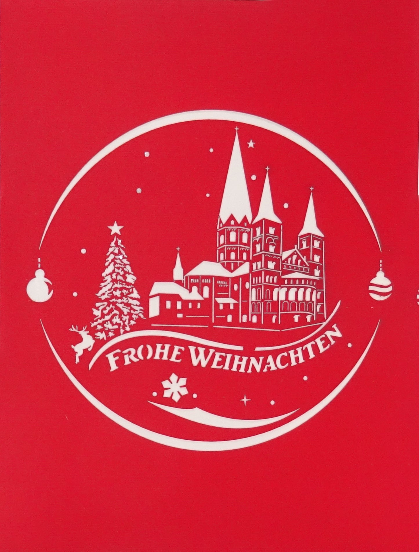 3D Weihnachtskarte "Bonn - Bonner Münster" - große Pop-Up Karte mit Umschlag
