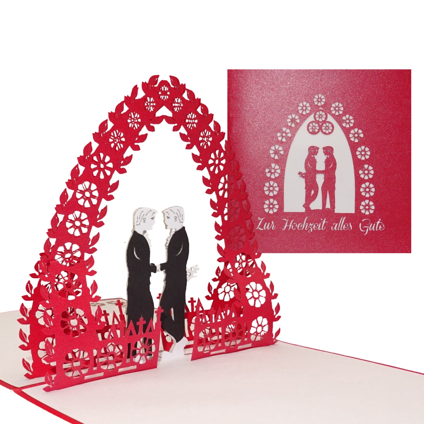 Pop Up Hochzeitskarte "Gay Wedding" 3D Karte Schwule Hochzeit - Glückwunschkarte