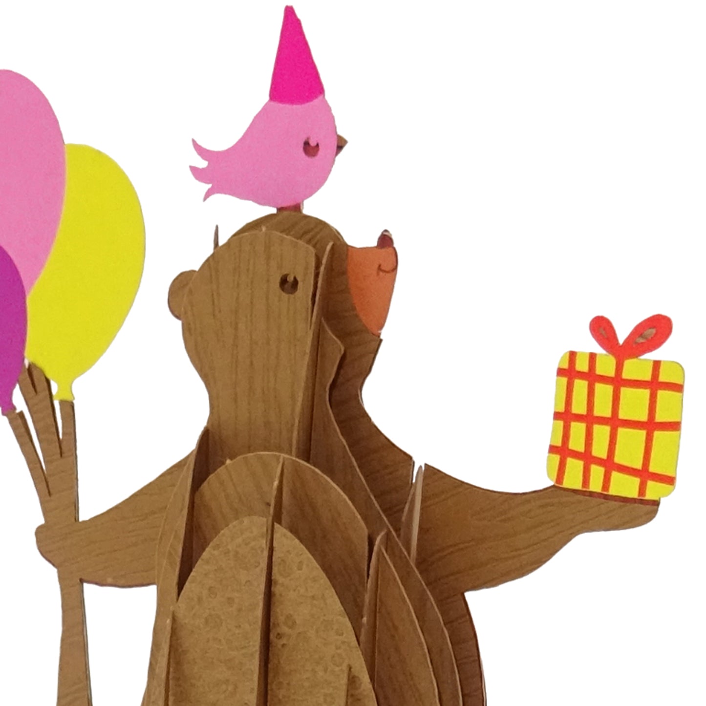 Pop Up Karte "Happy Bear" 3D Glückwunschkarte mit Umschlag, Geburtstagskarte