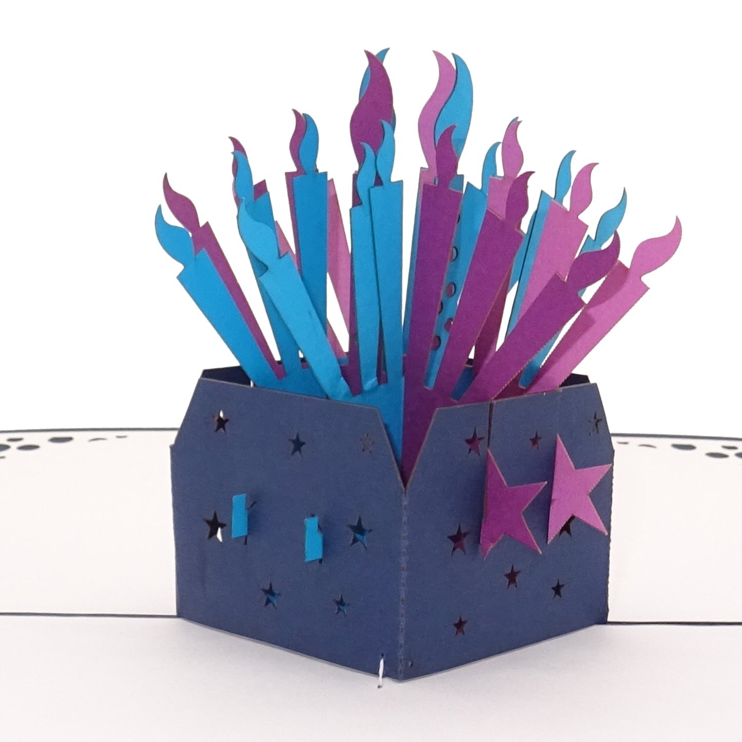 Pop-Up Geburtstagskarte "Geburtstagskerzen" - 3D Glückwunschkarte