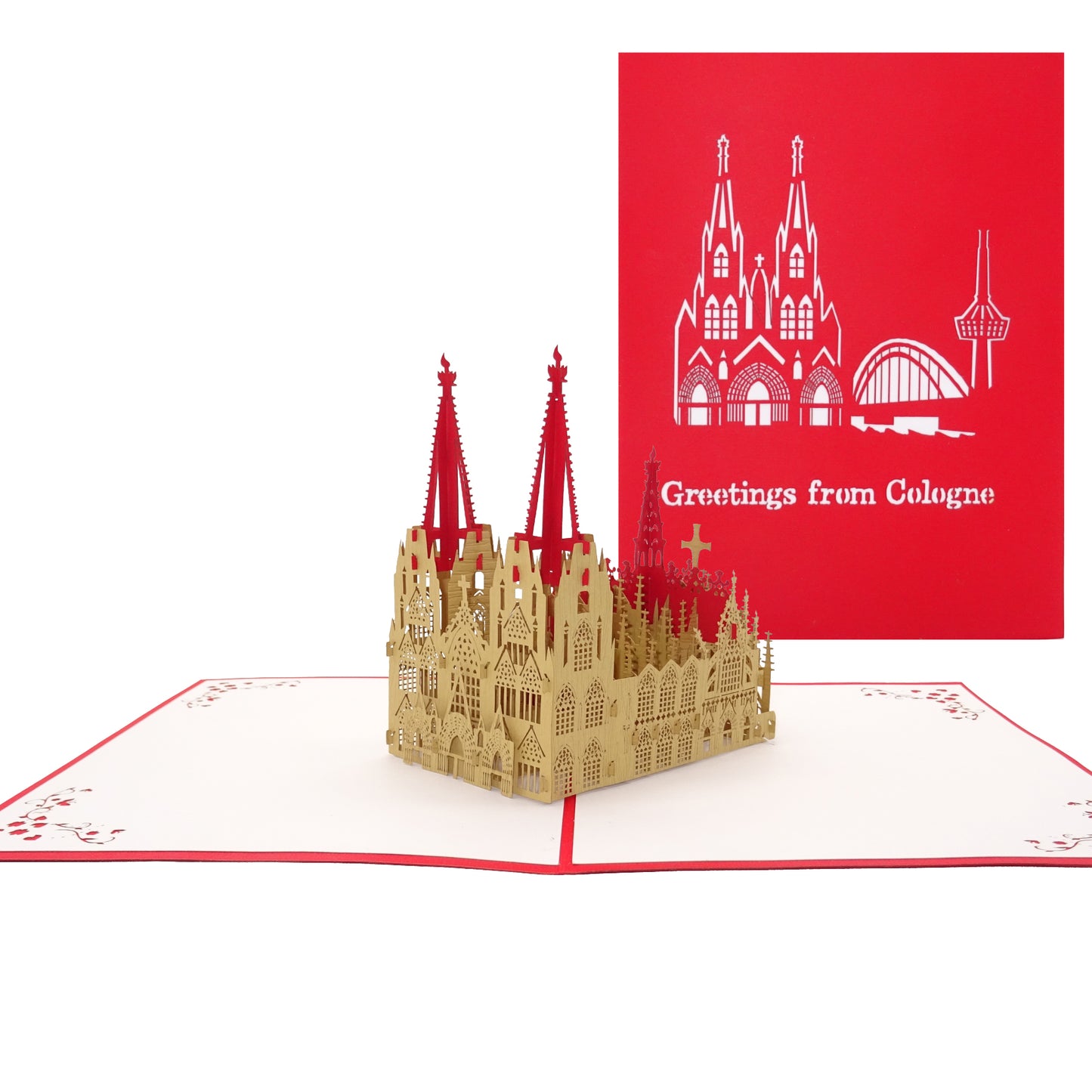 Pop Up Karte "Köln - Kölner Dom Modell" Greeting Card English - Einladung& Gutschein