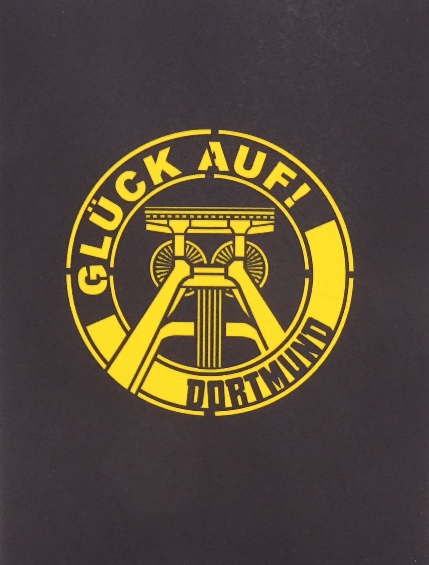 Pop Up Karte „Dortmund – Glück Auf“ 3D Geburtstagskarte, Einladung, Fanartikel