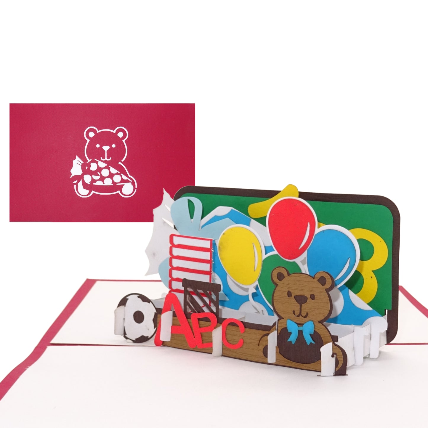 Pop Up Karte "Einschulung" Glückwunschkarte & Geschenkidee zum ersten Schultag