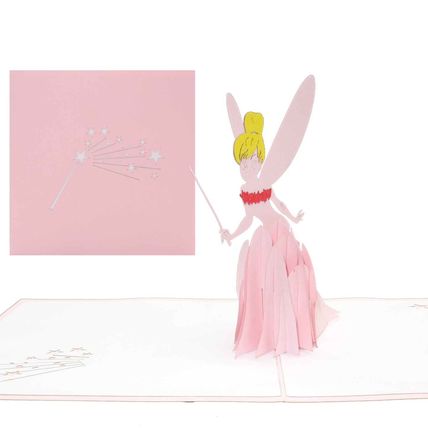 Pop Up Karte "Kleine Fee“ 3D Einladungskarte Kindergeburtstag, Geburtstagskarte Mädchen