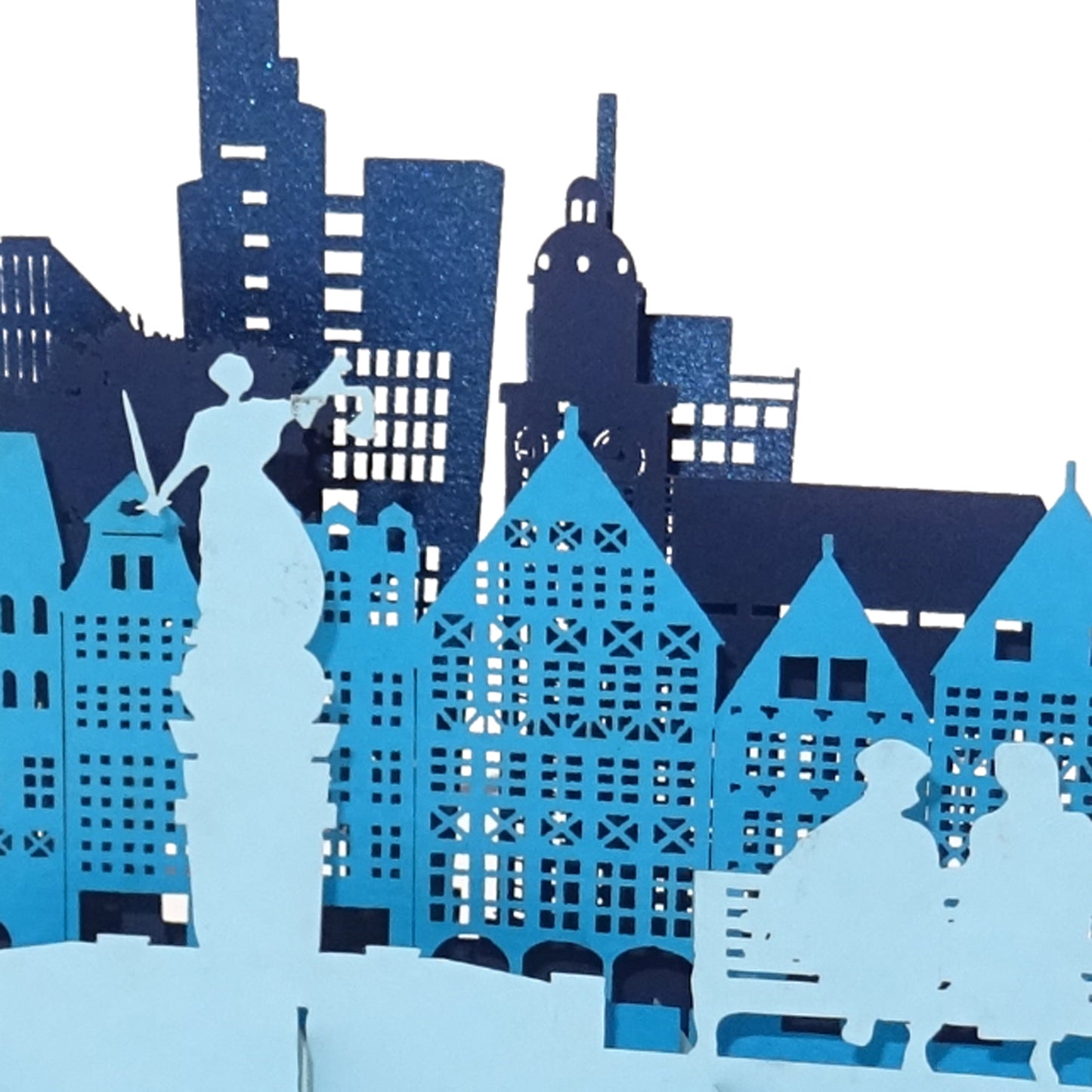 Pop-Up Karte "Frankfurt am Main" - Glückwunschkarte mit Umschlag, Reisegutschein