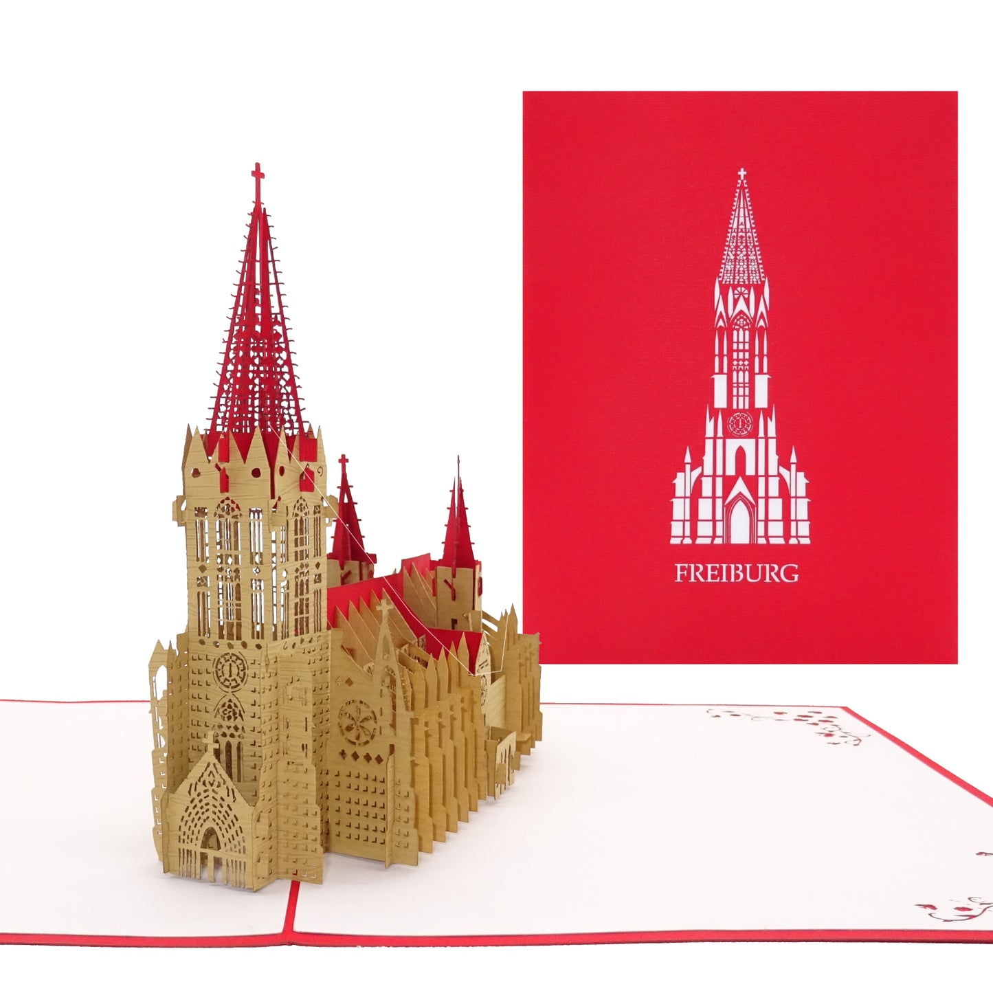 Pop Up Karte „Freiburg - Freiburger Münster“ Souvenir, Fanartikel & Deko