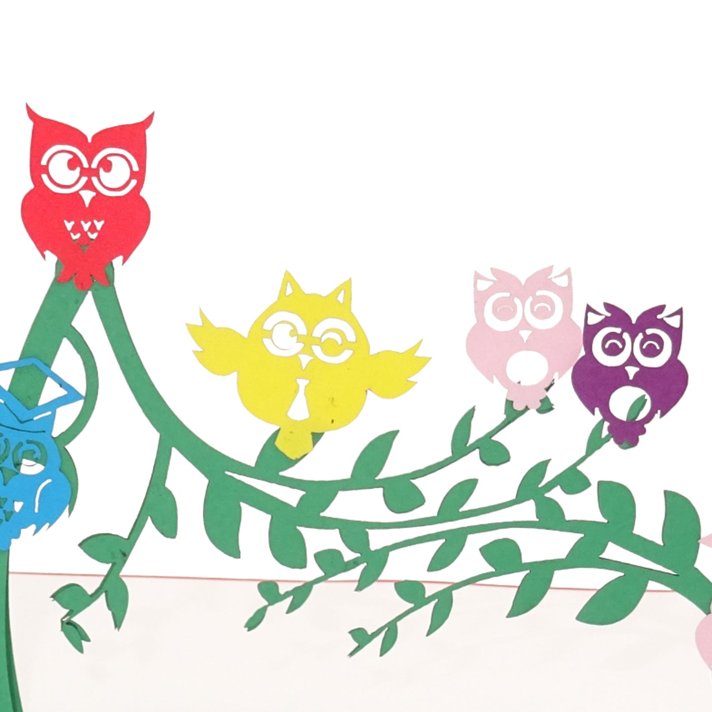 Pop Up Karte "Owls Happy Birthday" Eulen Geburtstagskarte & 3D Glückwunschkarte