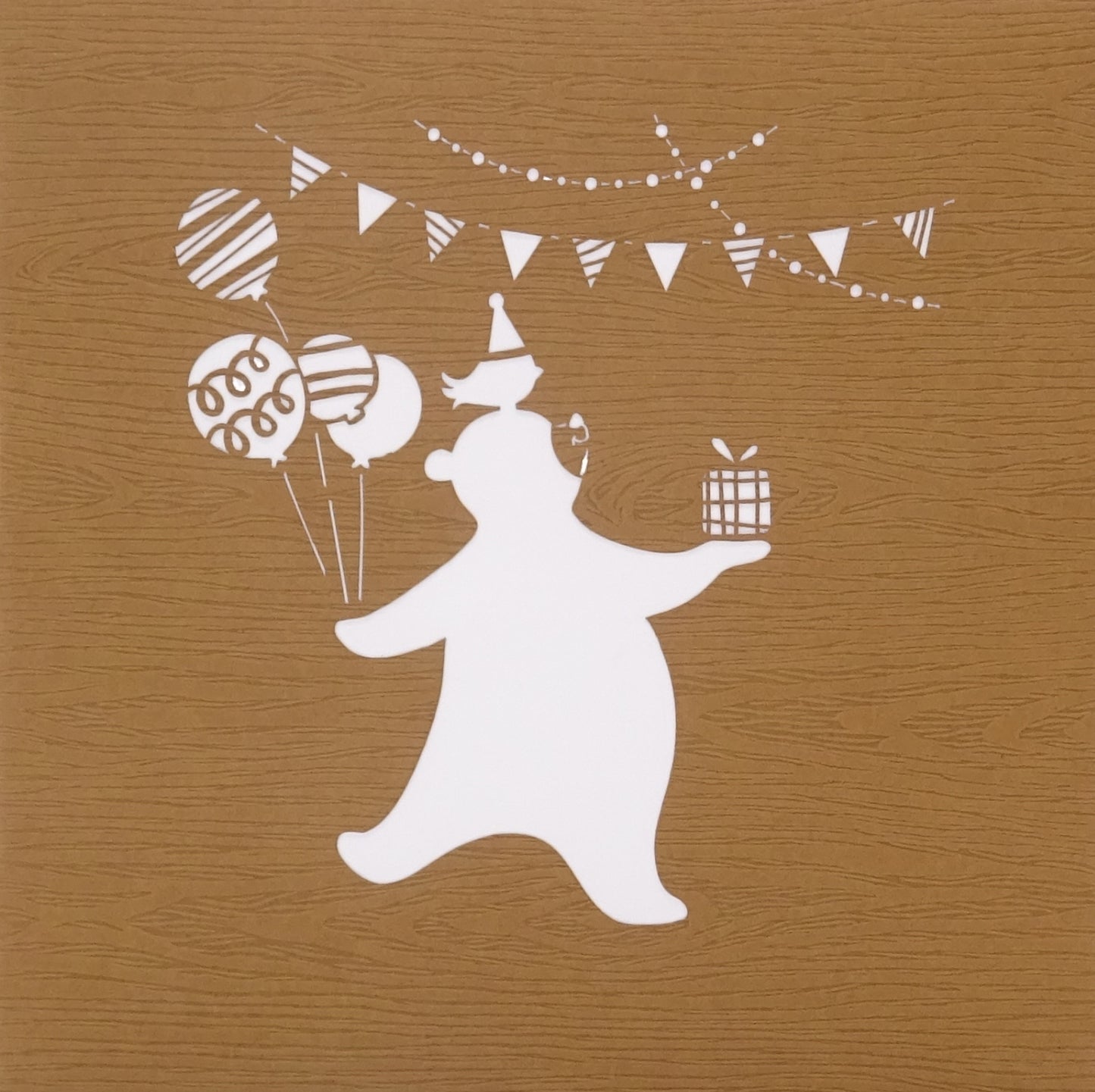 Pop Up Karte "Happy Bear" 3D Glückwunschkarte mit Umschlag, Geburtstagskarte