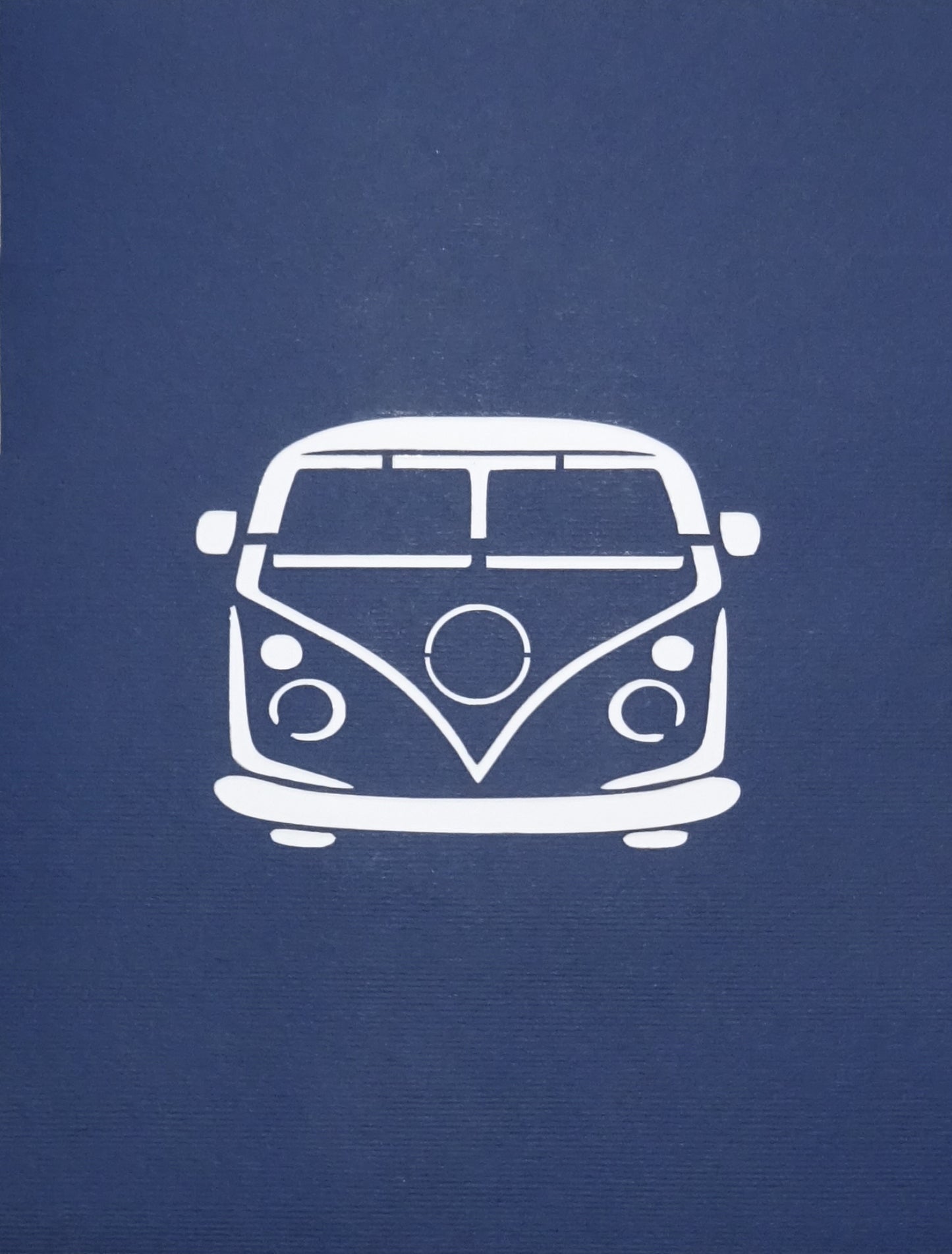 Pop Up Karte "Minibus Blau“ 3D Geburtstagskarte, Glückwunschkarte & Einladung