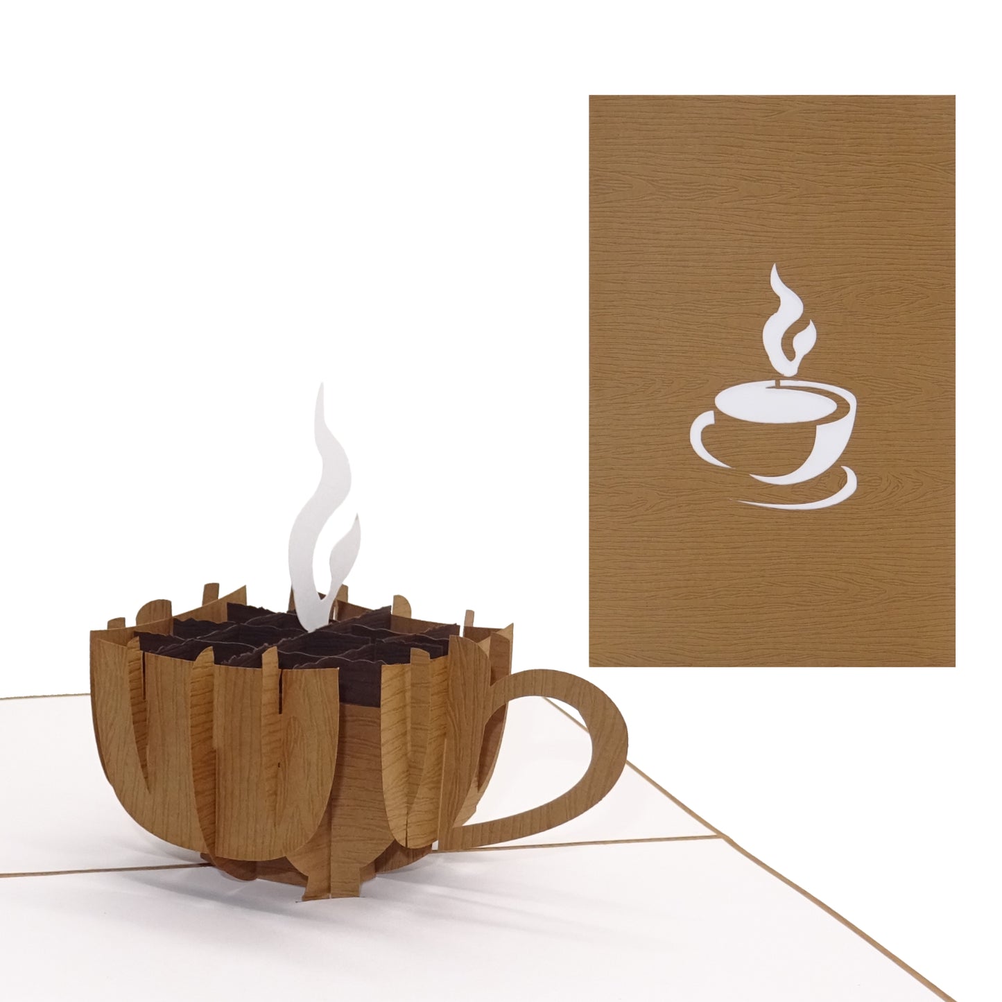 Pop Up Karte "Coffee Cup" Einladung, Gutschein zu Kaffee & Kuchen
