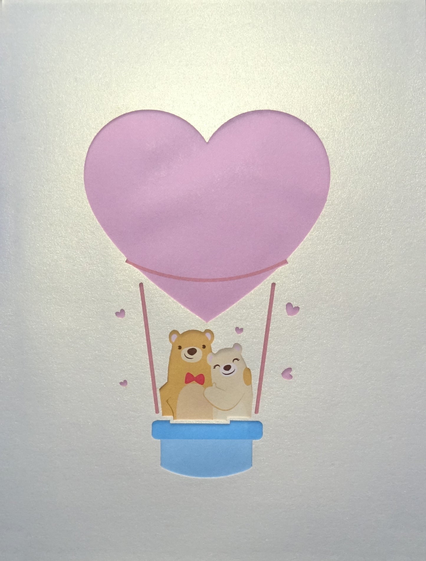 Pop Up Karte "Bärenstarke Liebe" - Hochzeitskarte, Valentinskarte, Karte zum Jahrestag