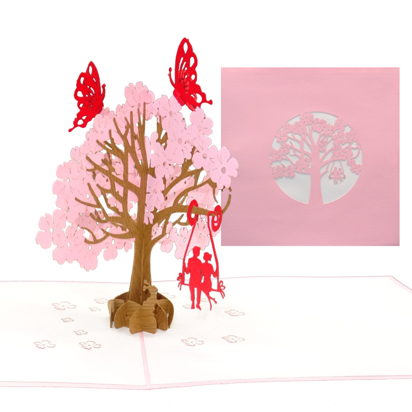 Pop Up Karte "Butterflies in Love" Romantische Hochzeitskarte, Valentinskarte, Karte zum Jahrestag