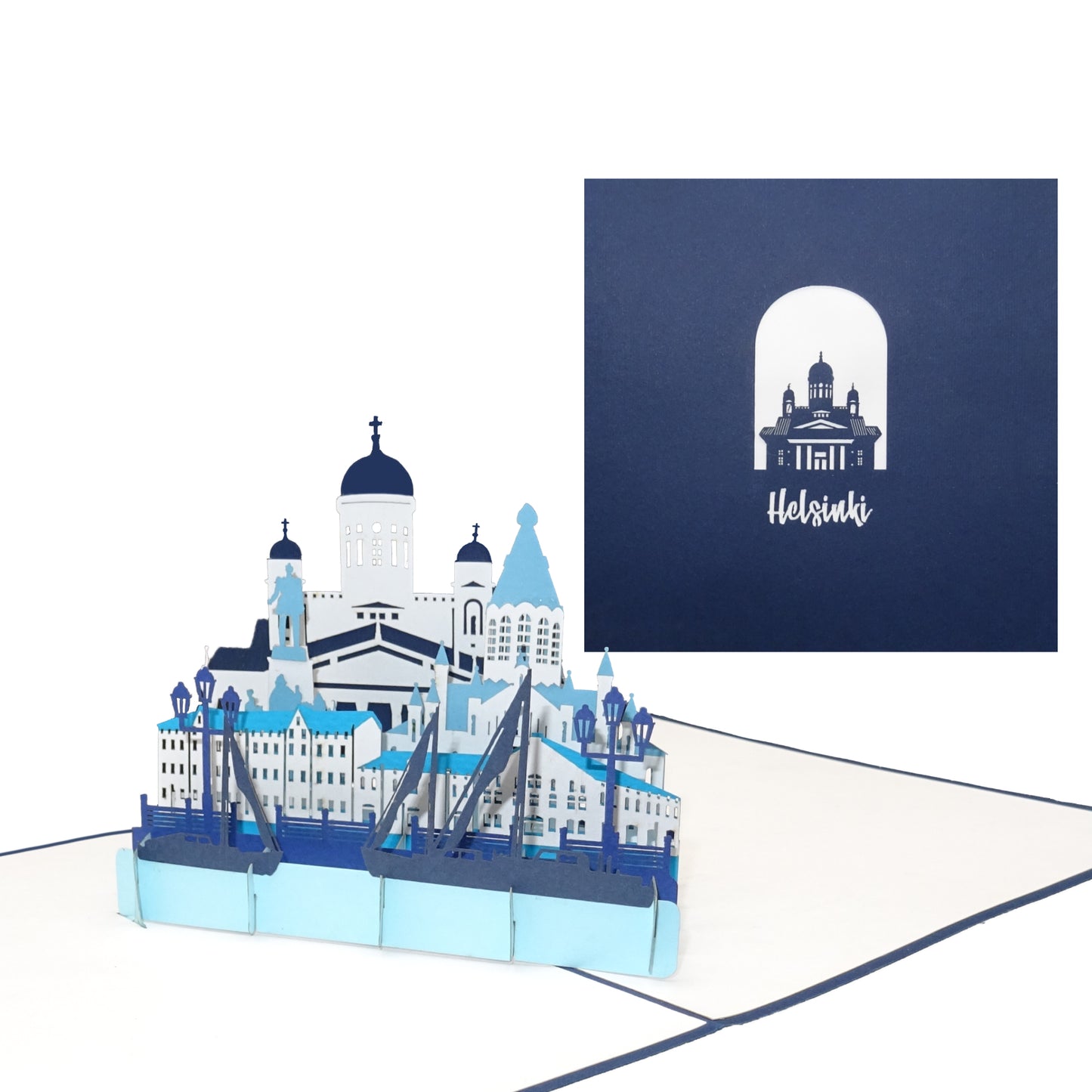 Pop Up Karte „Helsinki - Panorama“ Grußkarte & Geburtstagskarte Finnland