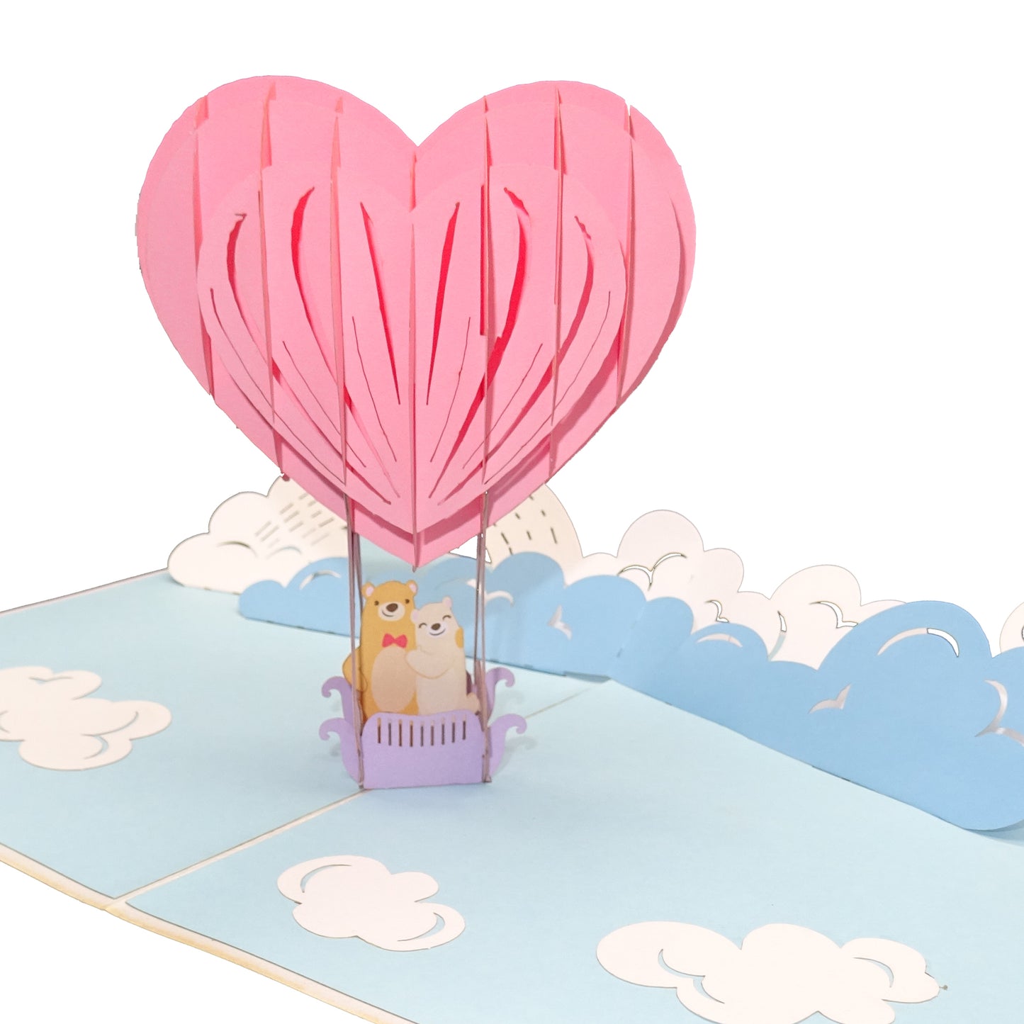 Pop Up Karte "Bärenstarke Liebe" - Hochzeitskarte, Valentinskarte, Karte zum Jahrestag