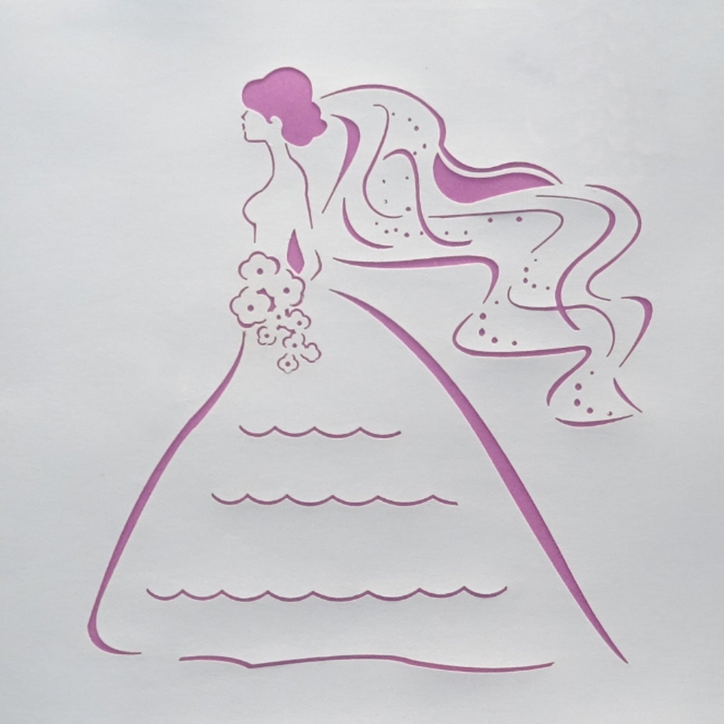 Pop Up Karte "Braut & Brautstrauß" Hochzeitskarte, Einladung, Gutschein
