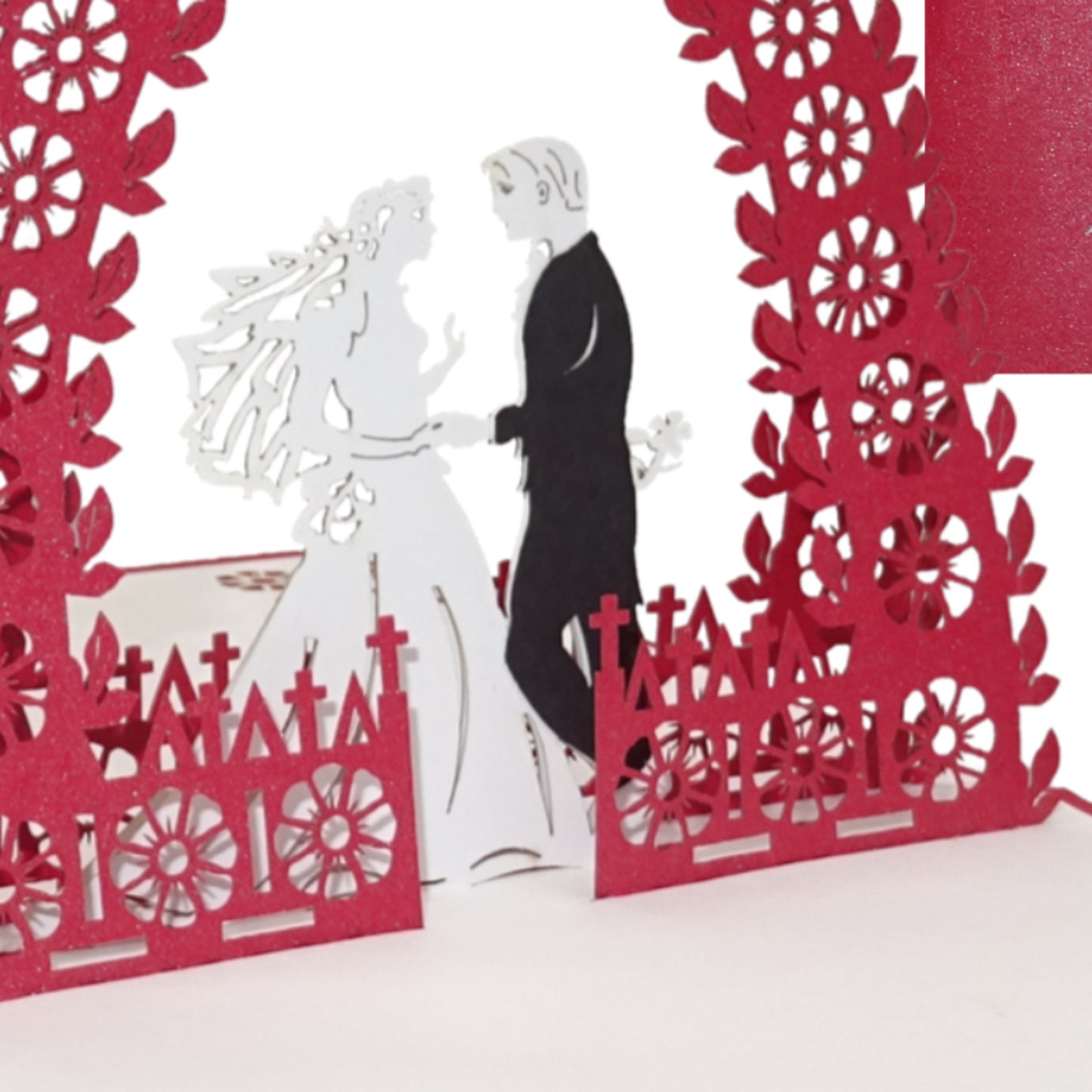 Pop-Up Karte "Brautpaar" 3D Hochzeitskarte, Glückwunschkarte, Hochzeitsgeschenk