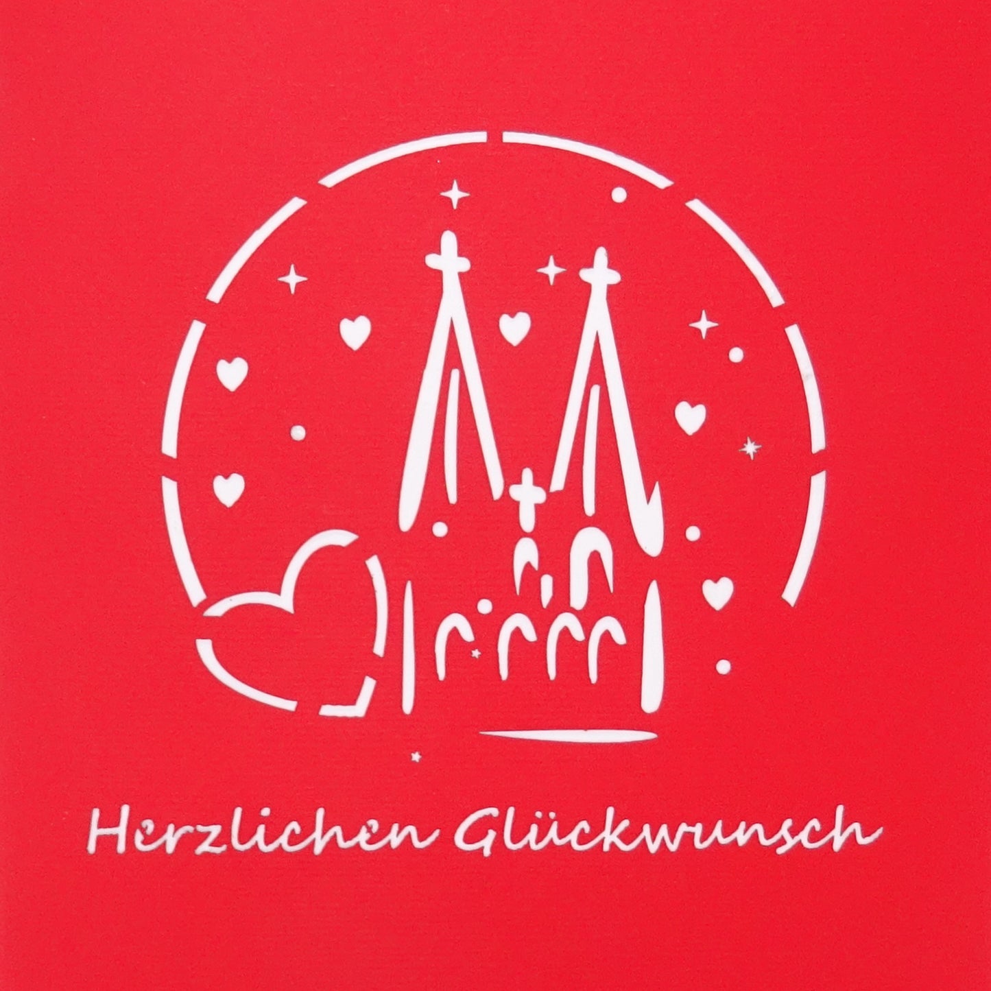 Pop Up Karte "Kölner Dom - Herzlichen Glückwunsch" 3D Geburtstagskarte Köln