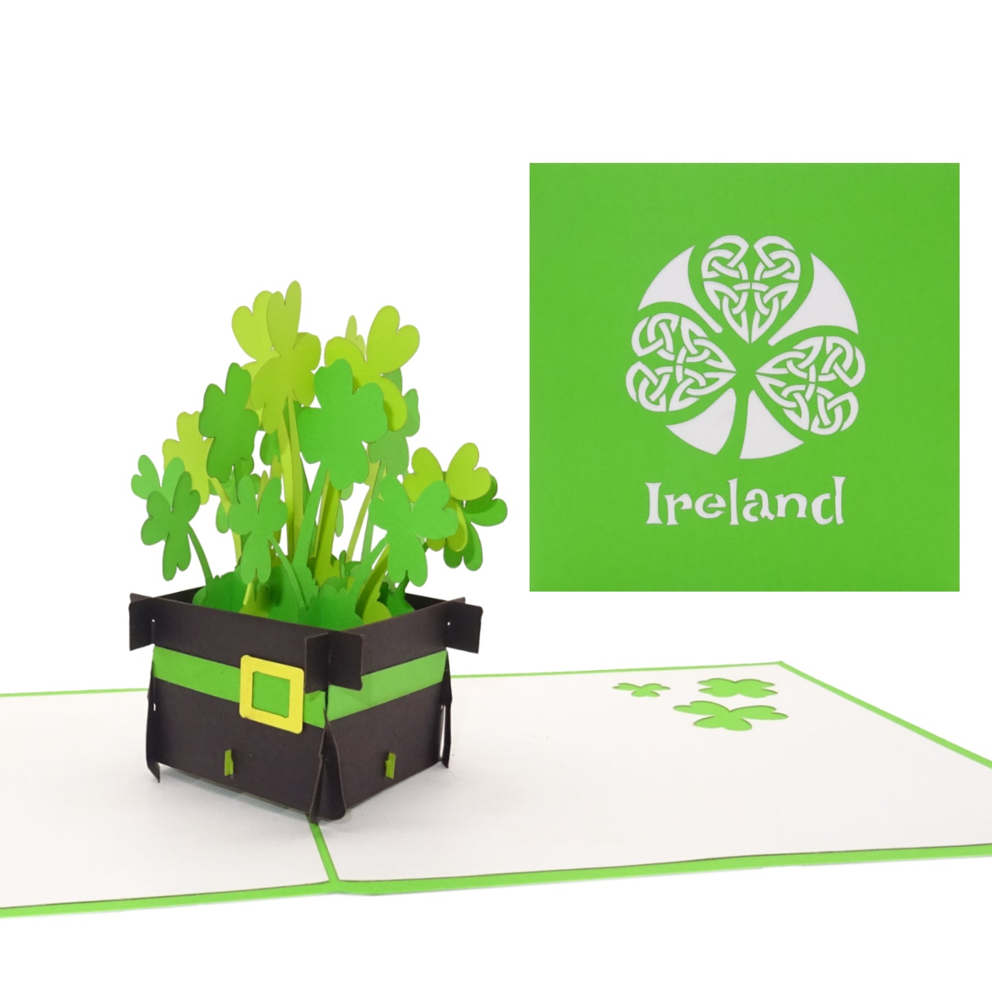 Pop Up Karte „Irland“ Souvenir, Geburtstagskarte, Reisegutschein Dublin Geschenk