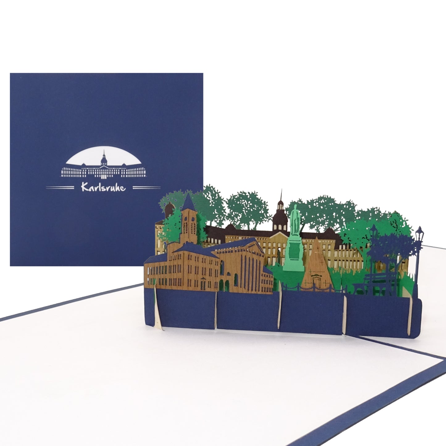 Pop Up Karte „Karlsruhe“ 3D Grußkarte, Gutschein & Souvenir