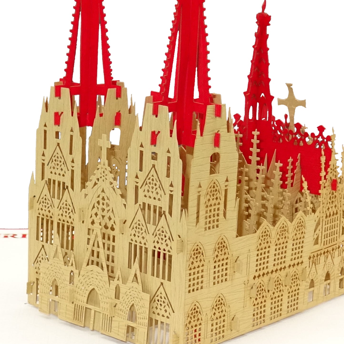 Weihnachtskarte "Köln - Frohe Weihnachten" Kölner Dom 3D Modell als edle Pop Up Karte