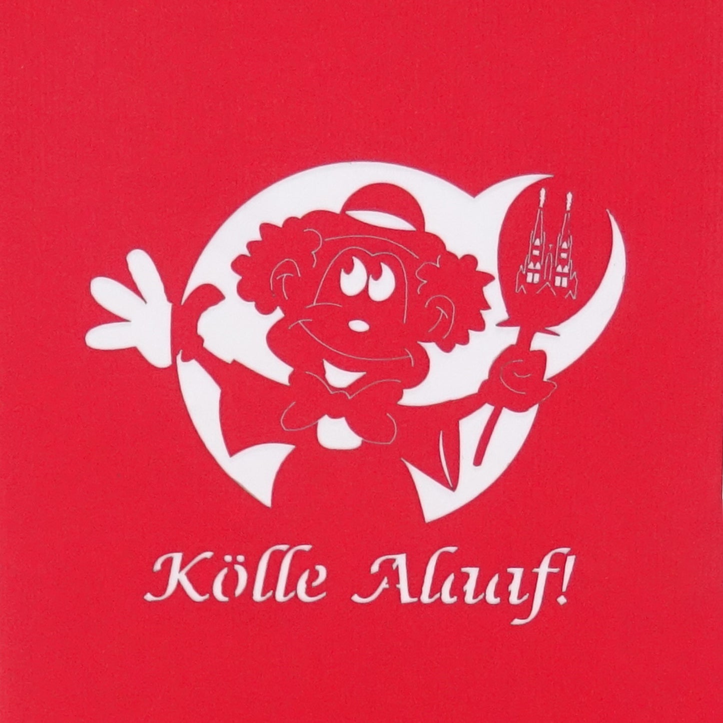 Pop Up Karte "Kölle Alaaf!" 3D Grußkarte Kölner Karneval Einladungskarte Köln