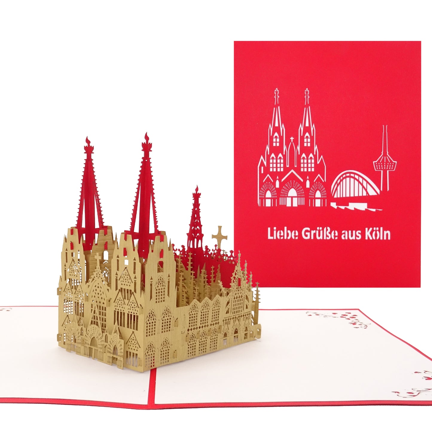 Pop Up Karte "Kölner Dom" 3D Grußkarte Köln, Einladung Städtereise & Souvenir